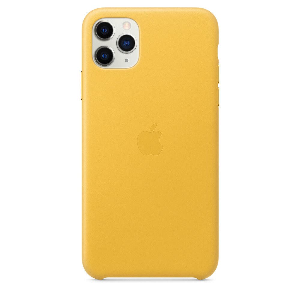 Apple iPhone 11 Pro Max Leather Case, Meyer Lemon